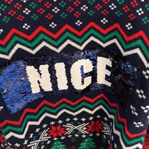 Rockin’ around ugly Christmas sweater naughty or nice size xl - Picture 2 of 6